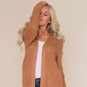 PLUS Cameron Knit Cardigan - Apricot. NEW WITH TAGS